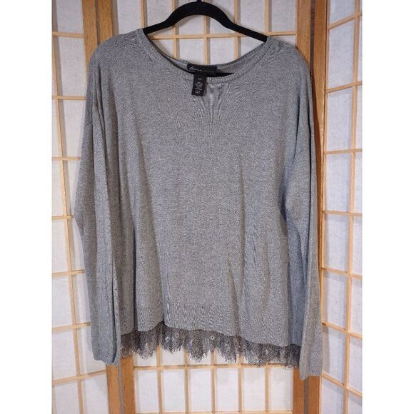 Lane Bryant 14/16 Lace Trim Sweater - Picture 2 of 10